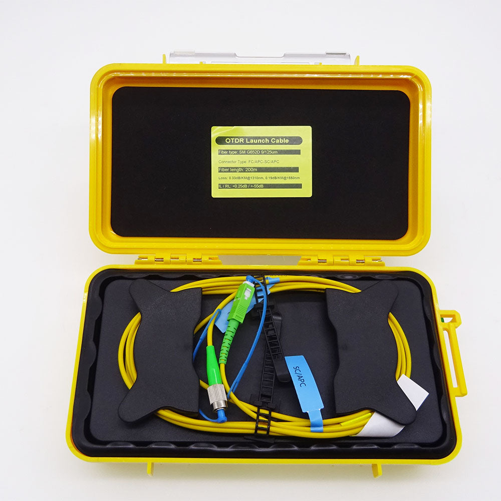 OTDR launch cable box
OTDR dead zone eliminator
OTDR lanzar caja de cable
OTDR eliminador de zonas muertas