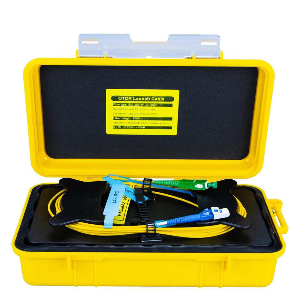 OTDR Launch Cable Box SC/APC-LC/UPC connectors  Single Mode 9/125 Fiber Cable OTDR Dead Zone Eliminator